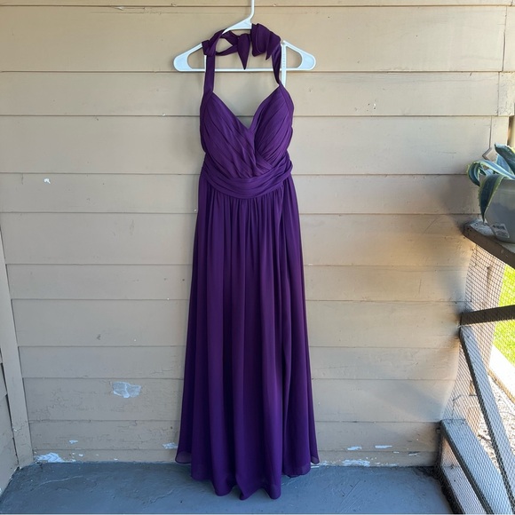 Azazie Halter Bridesmaid Dress Grape Purple - Size S - PLEASE SEE MEASUREMENTS - Picture 1 of 6